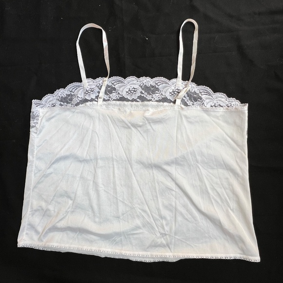Vintage French Maid Nylon Camisole Slip Lace Trim Size 40 Made in Canada - Picture 5 of 5